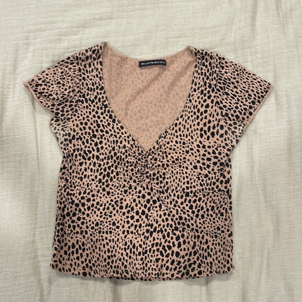 Cheetah print crop top